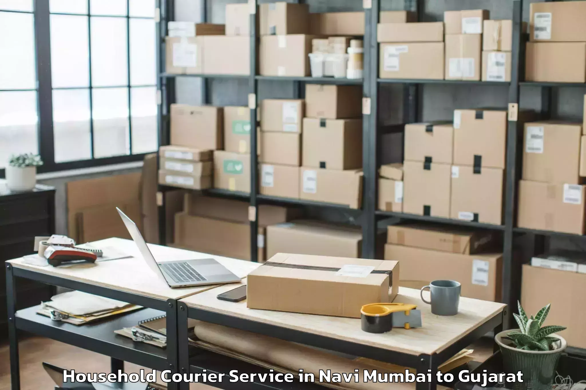 Book Navi Mumbai to Radhanpur Household Courier Online